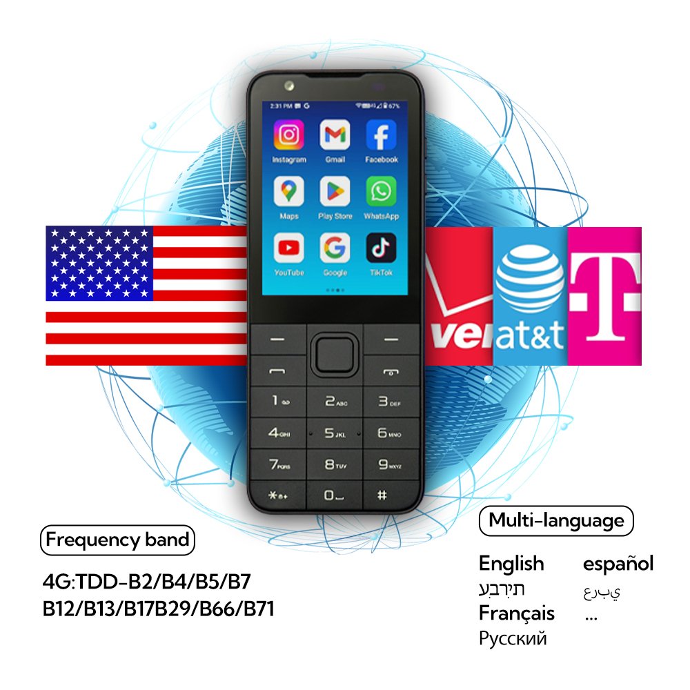 Hot Wholesale USA Cell Phone TIQ MINI M5 Dual SIM Touch Screen 3+32GB Google Play Verizon T-mobile At&t